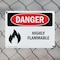 Signmission Highly Flammable Danger Sign, Plastic, 14in W x 10in L, 2PK OS-2PACK-DS-P-1014-L-2027 - alternate 5